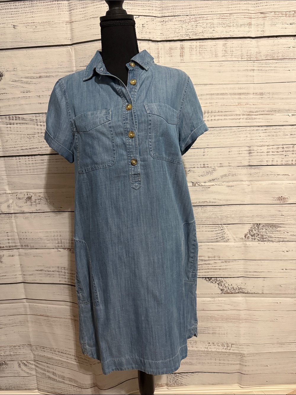Vineyard Vines Light Blue Denim Shirt Dress